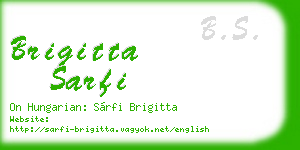 brigitta sarfi business card