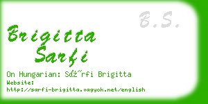 brigitta sarfi business card